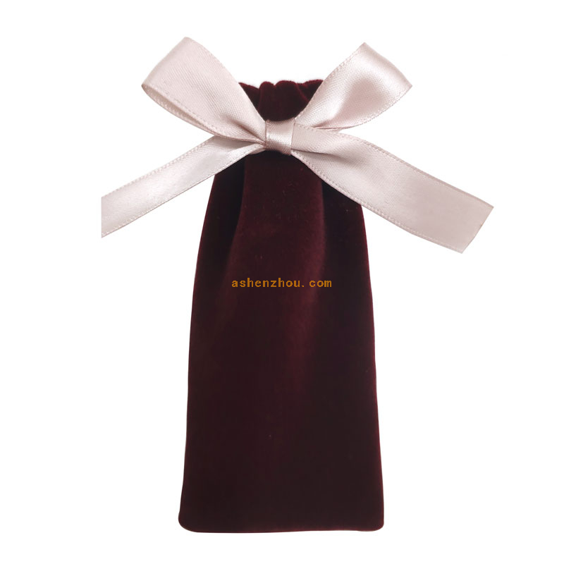 high quality custom printed soft velvet drawstring gift bag